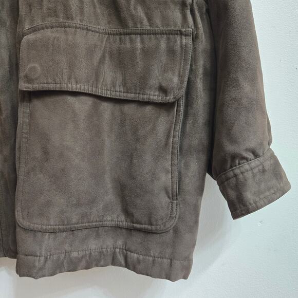 Claiborne Mens Vintage 90s Y2K Chore Barn Field Brown Sueded Finish Coat XL - Picture 3 of 12